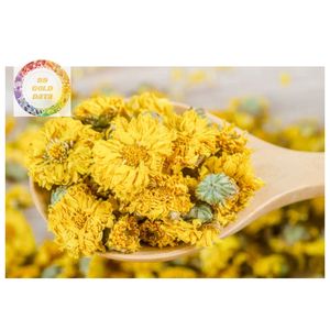 Té de Crisantemo de Seda Dorada Premium a Granel, Capullos Dorados Reales Secos, Té de Hierbas para Beber y Bienestar Diario - Product Image 1