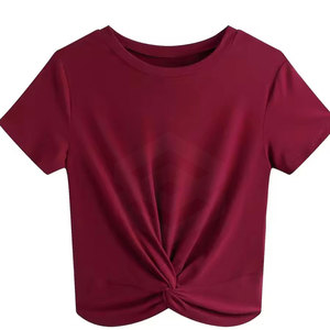 Camisetas Cortas de Verano para Mujer, Ecológicas, 100% Algodón, Secado Rápido, Transpirables, Último Diseño, Fabricante de Pakistán - Product Image 1
