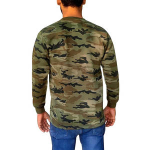 Sudadera de gran tamaño con cuello redondo para hombre de alta calidad, Camiseta deportiva de cuello redondo, nueva sudadera de camuflaje de talla grande a la moda - Product Image 2