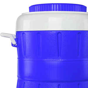 Glacière isolée en HDPE de style moderne pour le camping en plein air, la pêche, le voyage, le stockage des boissons de couleur bleu orange avec affichage du logo - Product Image 2