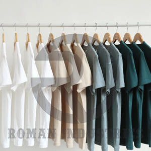 Venta al por mayor logotipo personalizado hombro caído 200GSM algodón pesado de gran tamaño Dtg impresión hombres camiseta - Product Image 6