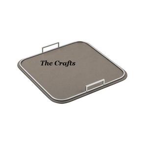 Juego de Tres Bandejas para Servir Alimentos de Diseño Único, Color Marrón y Blanco, Bandeja para Dulces y Aperitivos, Bandeja para Servir de Madera y Cuero - Product Image 6