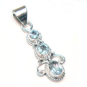 Colgante personalizable unisex de cuarzo ahumado natural y citrino, plata de ley 925 pura, hecho a mano, con tres piedras. - Product Image 6