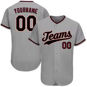 Customized Wholesale Breathable Plus Size <b>Baseball</b> Jersey High Quality Quick Dry New Design - Product Image 6