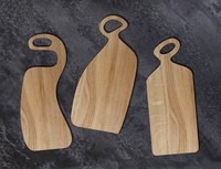Groothandel 10 Stuks Houten Snijplank Set Unieke Handgreep Ontwerpen Natuurhout Charcuterie Serveerplanken Lasergesneden