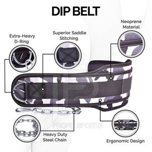 Heavy Duty Dip <b>Belt</b> with Steel <b>Chain</b> for Weightlifting & Pull Ups Reinforced Back Support Gym <b>Weight</b> <b>Belt</b> OEM Manufacturer - Product Image 3