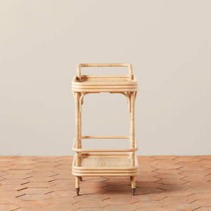 A Symbol of Our Dedication to Sustainable Functional Design Ultimate Accessory for Hotel Serving Hand Weaving Rattan Barcart - Product Image 6