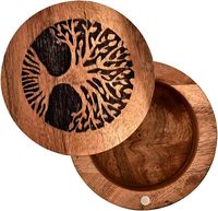 Urne en bois d'acacia faite à la main pour les cendres humaines, urnes en bois arbre de vie pour les cendres