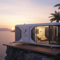 Conteneur modulaire moderne de luxe, 2 chambres à coucher, prêt à expédier, capsule de sommeil mobile, petite maison capsule préfabriquée intelligente