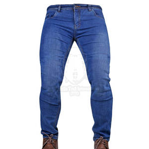 Pantalons en jean pour homme sur mesure au style unique avec tissu respirant Saison automne/hiver Détail bouton Design de logo personnalisé - Product Image 4