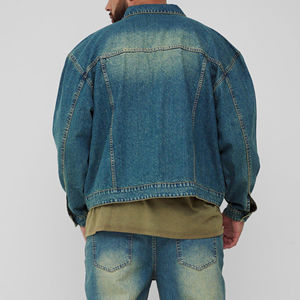 Veste en jean 100% coton de haute qualité pour hommes pour le printemps Veste élégante douce-Services de fabrication personnalisables disponibles - Product Image 3