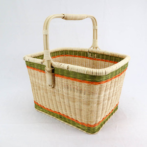 Panier en rotin fait main en édition limitée panier de rangement tissé décoratif unique coloré pour la maison ou le bureau cadeau parfait - Product Image 1