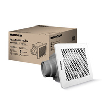 Ventilateur de plafond Sirocco NANOCO NFV2021 alimenté par courant alternatif, débit d'air de 145 m³/h, pales coniques, roulement à billes, faible niveau sonore, usage domestique