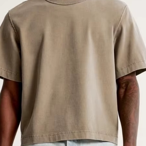 T-shirt en coton uni de haute qualité pour homme, basique, coupe confortable, vêtement décontracté, fournisseur OEM - Product Image 3