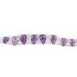 Tamaño libre púrpura amatista en forma de pera 100% diseño Natural corte de piedras preciosas sueltas de alta calidad para todos los reyes de la fabricación de joyas - Product Image 3