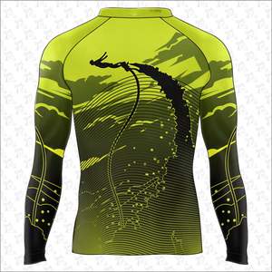 Long Sleeve <b>MMA</b> <b>Rash</b> <b>Guard</b> For Men's quick dry Custom color and size men's breathable <b>rash</b> <b>guards</b> sublimation printing OEM - Product Image 4