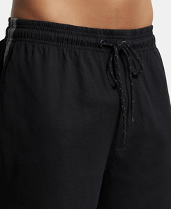 Pantalones cortos con cordón de algodón 100% de cintura alta negros personalizados para hombre, transpirables, informales, hasta la rodilla, ropa de verano para gimnasio con logotipo frontal - Product Image 6