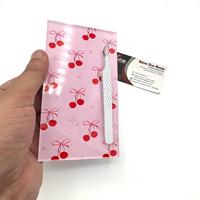 Prix de gros Carreau de palette de cils en acrylique durable Red Cherry Bow avec aimant pour pince à épiler Carreaux de plateau de cils avec logo personnalisé