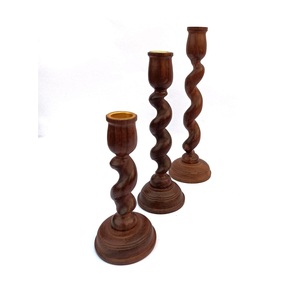 Support à bougies en bois de luxe, style classique, porte-bougie de mariage, présentoir de table exquis, fait main pour Noël - Product Image 3