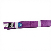 Ceinture réglable de style vintage violette avec logo imprimé par transfert thermique, taille XL, logo fournisseur MMA, longueur réglable, alliage de zinc