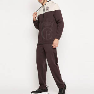 Ensemble deux pièces pour hommes, haut tendance pour l'hiver, haut écologique à motif uni, manches longues et coupe ajustée. - Product Image 2
