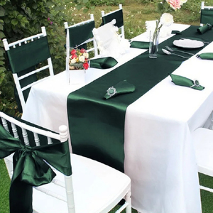 Mantel de Satén de Lujo para Banquetes, Camino de Mesa Romántico de Color Sólido, Mantel Premium para Mesa de Comedor, Boda, Cumpleaños, Día de San Valentín - Product Image 1