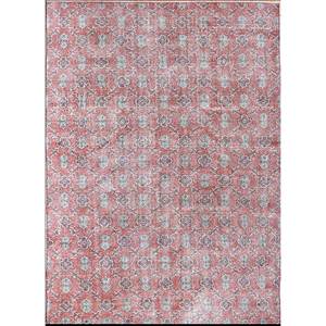 Alfombra de Lana Anudada a Mano con Diseño Floral Rojo y Naranja Vintage, Rectangular, para Sala de Estar, Decoración del Hogar, para Pasillo-Pae-2317 - Product Image 1