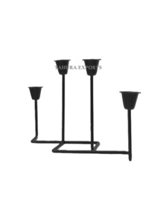 <b>Top</b> Trending Premium Quality Christmas Decoration Metal Candle Stand Candlestick Holder Home Decoration Luxury Metal Black Iron - Product Image 3