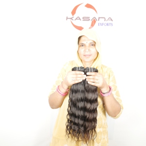 Machine Double Trame Tissage Brut Vietnamien Couleur Naturelle Cheveux Femmes Noires Pas Cher Cuticule Aligné Vague Profonde Extensions de Cheveux Humains - Product Image 1