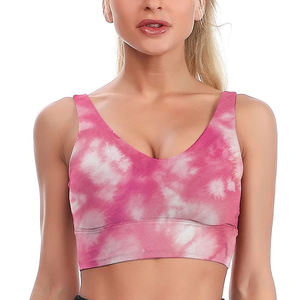 Soutien-gorge de sport de yoga personnalisé avec bande personnalisée pour femmes Fitness OEM Spandex personnalisé style anti-logo Soutiens-gorge de sport avec plombs - Product Image 1