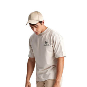 Camiseta Lisa cuadrada para hombre con tela gruesa de algodón 100% y camiseta cuadrada de manga corta de tacto Premium para hombre con hombros relajados - Product Image 5