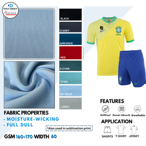 เสื้อยืดผ้าทอลายทแยงโพลีเอสเตอร์100% ชุดเล่นกีฬาสวมใส่สบายทนทานสำหรับผู้ชายผู้หญิงชุดนอนกลางแจ้งใช้ทุกวัน - Product Image 3