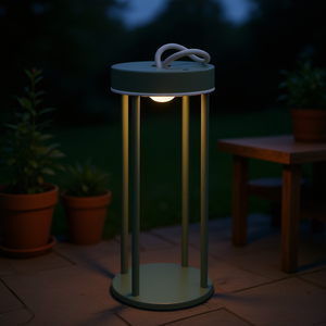 Lámpara de mesa para exteriores GEMMA, color verde salvia, 1 luz, 500 lúmenes, 4 W, CCT blanco, IP54, 13x28,5 cm, modelo VS 120457 - Product Image 3