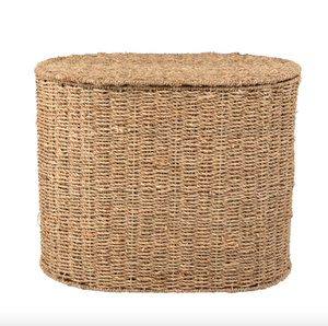 Wholesale Vietnam Storage Basket 100% Woven Seagrass Wicker Multifunctional Waste <b>Bin</b>-for <b>Bathrooms</b> and Bedrooms-Natural Design - Product Image 1