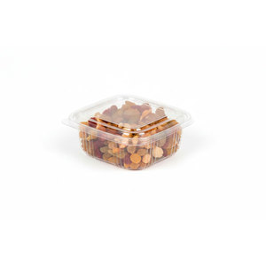Contenitore per Alimenti con Coperchio a Cerniera in RPET da 250cc, 6 Confezioni x 100 Pezzi, B2B - Product Image 1