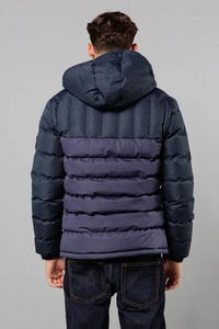 OEM Men Outwear Color Block Puffer Jacket Fashion Clothing Street <b>Thick</b> Cotton Padded Jacket Stand Collar <b>Quilted</b> Down Jacket - Product Image 3