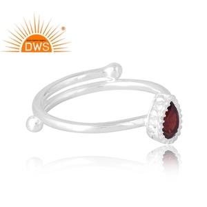 Anillo de piedras preciosas de granate natural de venta de Ley 925, joyería personalizada para mujer, regalo para ella - Product Image 4