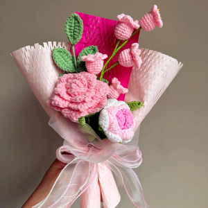 Plantas de flores de ganchillo hechas a mano, flores artificiales para siempre, regalo para un amigo, perfecto para decoraciones para el hogar, OEM hecho en Vietnam - Product Image 1