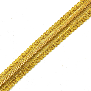 Golden <b>Indian</b> Fancy Lace Trim Border Glitter Braided Fringes Deals in wholesale - Product Image 3