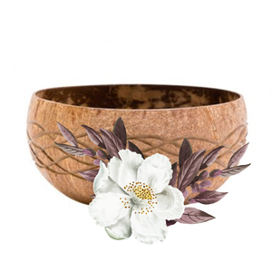 Bol en bois de noix de coco artisanat naturel de haute qualité cadeaux d'affaires jetables écologiques taille personnalisée sculpté maison cuisine faite - Product Image 5