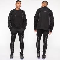 Vêtements de sport d'hiver en coton molletonné, coupe ajustée, ensemble sweat-shirt et pantalon de survêtement, personnalisable OEM, unisexe, séchage rapide