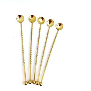 Agitateurs à Cocktail en Métal Mélangeur à Long Manche en Acier Inoxydable pour Café Cocktail Boisson Agitateur Swizzle Stick Cocktail Agitateur - Product Image 2