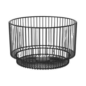 Panier de rangement en métal écologique entièrement enduit noir fabriqué à la main nouveauté panier de rangement de Super qualité organisateur pour la cuisine - Product Image 1