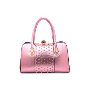 Luxueux pour sac à main en cuir PU Crocodile rose P35838 fourre-tout décontracté pour filles avec chaînes fantaisie décoration doublure en cuir - Product Image 3
