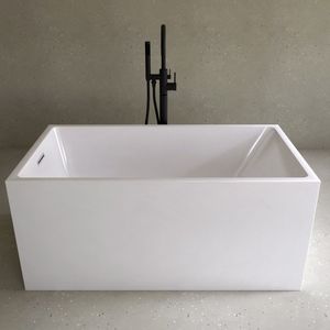 1100/1200/1300mm nhỏ bồn tắm freestanding Acrylic ngâm vuông với Chrome cống ống cupc chứng nhận - Product Image 2