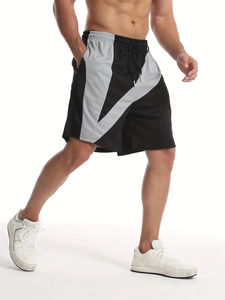 Custom Logo Men's Gym Shorts Streetwear Knitted Plain Microfiber Sport Shorts <b>Drawstring</b> Different Colors Casual Comfortable - Product Image 4