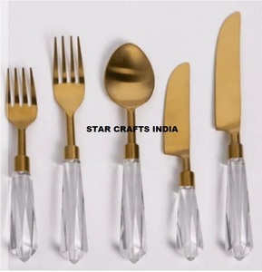 <b>Flower</b> and Leaf Design Flatware in Stainless Steel Set of 6 Cutlery Sets Perfect for Fine Dining and Events Accessory - Product Image 5