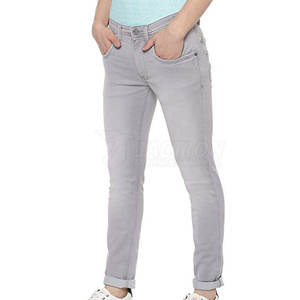 Venta al por mayor por encargo de los hombres pantalones vaqueros casuales 100% algodón patrón recto diseño de cintura media logotipo personalizado bajo MOQ servicio OEM - Product Image 4