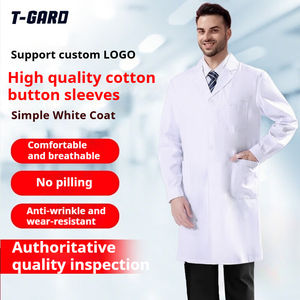 Bata de laboratorio tejida con logotipo personalizado para hombre, uniformes de clínica OEM al por mayor, uniformes de médico y enfermera - Product Image 2