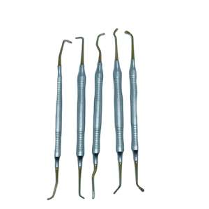 Juego de 6 Instrumentos Dentales de Restauración de Composite, Mango Hueco, Punta de Acero, Manual, Certificado CE, SurgiRight, Precio de Fábrica - Product Image 3